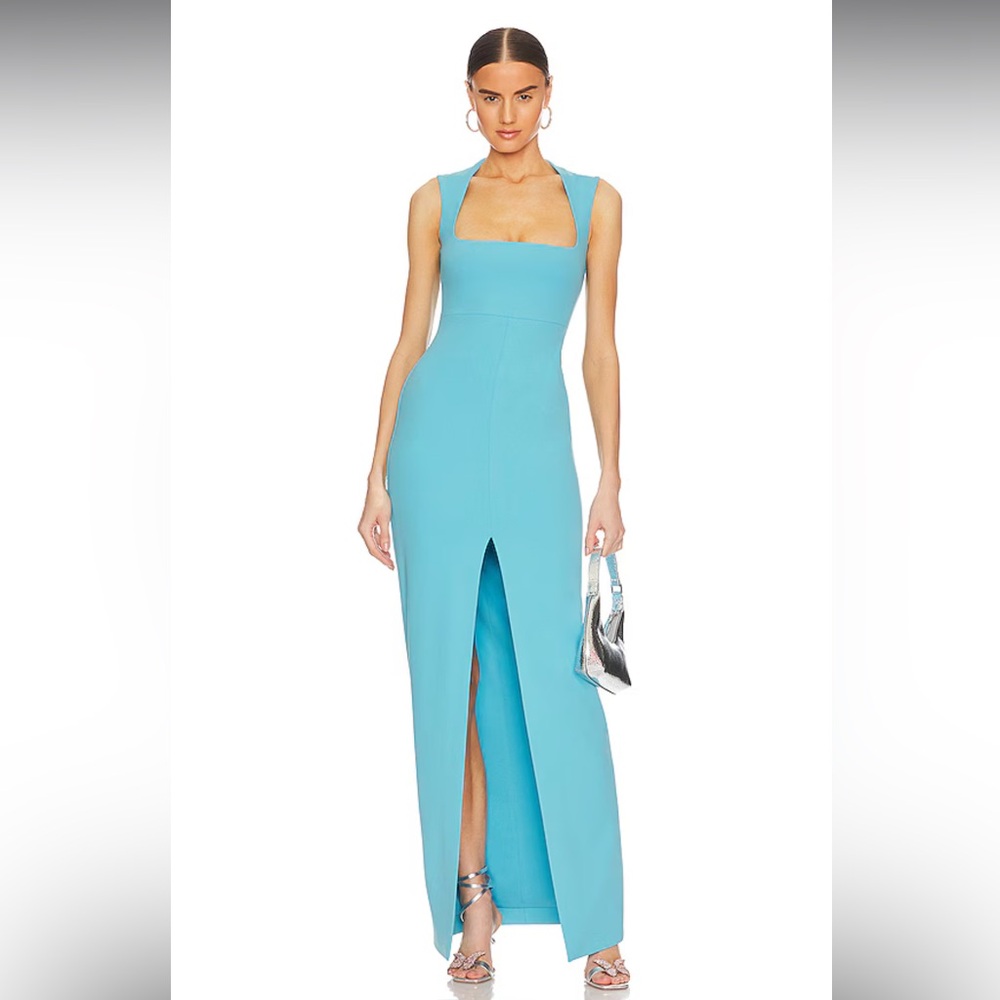 Solace London Sofia Maxi Dress in Blue